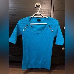 Blue 1/2 Sleeve Fitted Shirt